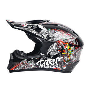 Casque de <span class=keywords><strong>moto</strong></span> tout-terrain intégral certifié DOT & 3C en ABS pour karting et descente, avec design personnalisable - Product Image 1