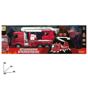 Camion de pompiers RC à l'échelle 1:29 avec lumières et sons pour enfants de 6 ans et plus - Product Image 1