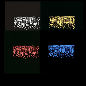 แผ่นติดเพชรฮอตฟิกซ์ลายโบว์ผมไล่สีแนวนอน 8 สี สำหรับตกแต่งกระเป๋า รองเท้า และแถบเชียร์ลีดเดอร์ - Product Image 1