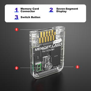 Tarjeta de memoria de 128MBytes para Nintendo GameCube con pantalla Digital, tarjeta de memoria GC para Wii (RVL-001), accesorios para consolas de juegos Retro - Product Image 3