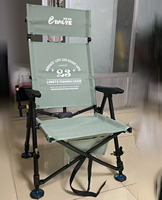 Chaise de pêche pliable tout-terrain, réglable en hauteur et portable, siège d'extérieur inclinable