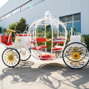 Nuevas llegadas Cenicienta Carruaje de bodas Carruaje eléctrico Royal Horse Drawn Coach para uso turístico y de <span class=keywords><strong>alquiler</strong></span> - Product Image 5