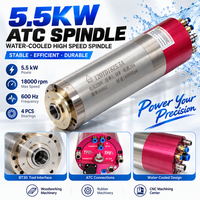 Moteur de broche refroidi par eau BT30 ATC 5,5 kW 18 000 tr/min 600 Hz pour routeur CNC, changement d'outil automatique, perçage, 4 roulements