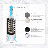 Bouteille filtrante à eau potable de 750 ml en Tritan, écologique, avec charbon actif, manuelle, pour l'extérieur, la voiture, la maison, le camping, le sport