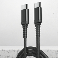 3A nilon USB 2.0 tipe C, pengisian cepat kabel 480Mbps Data kecepatan aluminium Aloi Braid Shielding untuk kabel pengisi daya ponsel