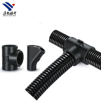 Raccord en T étanche à soufflet pour conduit flexible, connecteur de câble 3 voies en nylon PA6
