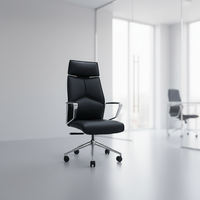 Chaise de bureau moderne en cuir PU de luxe léger, confortable, inclinable, pour usage prolongé, chaise d'ordinateur, chaise de patron réglable en hauteur pour la maison