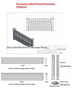 Machine <span class=keywords><strong>pour</strong></span> la fabrication de panneaux de clôtures <span class=keywords><strong>en</strong></span> béton, clôture <span class=keywords><strong>en</strong></span> béton préfabriqué, panneaux de clôture <span class=keywords><strong>en</strong></span> béton préfabriqué de 120 cm - Product Image 2