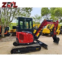 Mini-excavatrice sur chenilles d'occasion Yanmar Vio35 de 3,5 tonnes, excavatrice hydraulique d'occasion Yanmar Vio35 Vio55 Vio80 Vio85 avec chenilles en caoutchouc