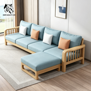 Vente directe d'usine, prix avantageux, stock important, canapé personnalisé, design moderne, meubles de salon écologiques, canapé en bois et tissu. - Product Image 5