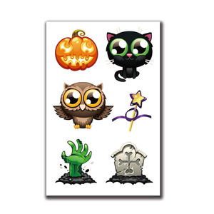 Regali personalizzati viso mano mano cartone animato Halloween impermeabili divertenti tatuaggi temporanei tesoro pirata <span class=keywords><strong>tatuaggio</strong></span> per bambini - Product Image 5
