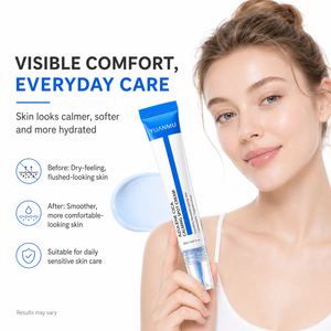 Crème <span class=keywords><strong>Visage</strong></span> Apaisante et Équilibrante à l'Azulène et au Cica, Hydratante et Anti-Imperfections, avec Acide Hyaluronique 6D, Sans Parfum - Product Image 5