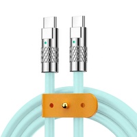 Câble de silicone liquide en alliage de zinc Câble de charge rapide 60w Type C à C Câble de données pour Android