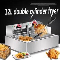 Nouvelle friteuse électrique commerciale DF-83 pour poulet, en acier inoxydable 304 et grande capacité
