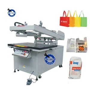 Fabriek Custom Schuine Arm Serigrafie Automatische Zijde Platte Zeefdruk Machine Te Koop