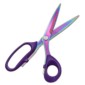 Ciseaux de tailleur professionnels 10 pouces en acier inoxydable avec lame en titane coloré pour la couture et la découpe de tissus - Product Image 1