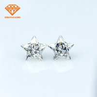Diamante Moissanita de 1 Quilate, Creado en Laboratorio, Corte Estrella de Cinco Puntas, Color Blanco D, Personalizado