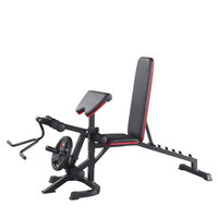 Banc de musculation multifonctionnel pour haltères et machines à tirer les lats avec bancs et racks parfaits Accessoires