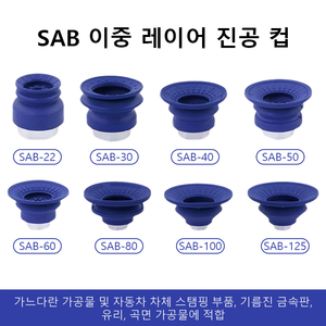 Pince à <span class=keywords><strong>ventouse</strong></span> sous vide en caoutchouc de la série SAb pour la manipulation des panneaux en verre, en métal et en plastique - Product Image 2