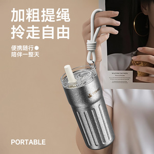 แก้วกาแฟโทมิคเพียวไทเทเนียมน้ำหนักเบาพกพาสะดวกพร้อมสายรัดสำหรับการเดินทาง - Product Image 3