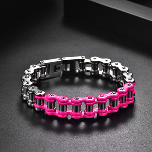 Trendy Bicycle Chain Bracelet Punk Rock Motorcycle Style Stainless Steel <b>Men</b> Bracelet Jewelry - Product Image 2