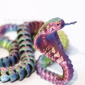 Figura de cobra impresa en 3D, modelo de animal realista, material ecológico, juguete de regalo para jóvenes - Product Image 2