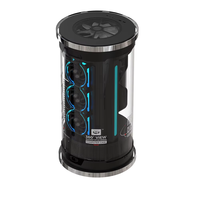 Boîtier PC Mecha Space NPC ALSEYE, design cylindrique, panoramique à 360 degrés, compatible ATX/ITX, boîtiers et tours d'ordinateur de jeu 360