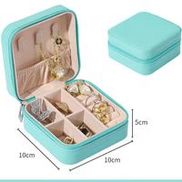 Organisateur de bijoux en cuir PU, boîte à bijoux pour femmes, boîte cadeau, boîte à bijoux de voyage