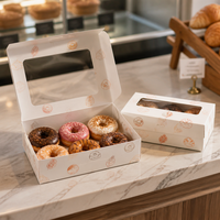Boîte d'emballage pour boulangerie, structure pliable, carton recyclable, emballage écologique pour desserts, commandes en gros pour les marques alimentaires écologiques