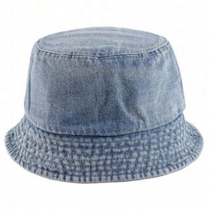 Chapeau Bob Unisexe en Jean Bleu Uni 100% Coton, Vente en Gros, Tendance, Décontracté, Idéal Voyage et Protection Solaire - Product Image 3