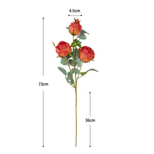 Rosa rossa fiore per la tavola <span class=keywords><strong>da</strong></span> <span class=keywords><strong>giardino</strong></span> decorazione gambo lungo <span class=keywords><strong>Rose</strong></span> artificiali di seta con gambo singolo 4 <span class=keywords><strong>Rose</strong></span> <span class=keywords><strong>da</strong></span> <span class=keywords><strong>giardino</strong></span> - Product Image 2
