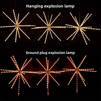 Nouvelle Lampe LED RGB IP65 en forme de Cheval de Course, Effet Feu d'Artifice, avec Câble en Cuivre et Prise de Sol pour Décoration Extérieure Effet Étoile Éclatante
