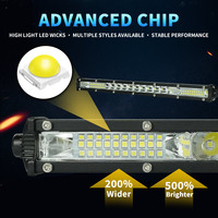 Liu HJG prix d'usine blanc ambre personnalisé ODM OEM système d'éclairage de moto led conduite barre lumineuse de travail pour camions voiture
