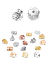 Tapones para pendientes de plata de ley 925 con diseño de mariposa, Tuercas para pendientes dorados, accesorios para pendientes