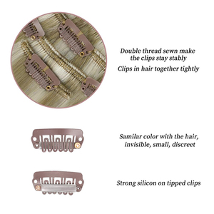 ผมต่อแบบคลิปหนีบผมสีบลอนด์ผมแท้คุณภาพสูง - Product Image 3