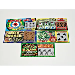 Nicro personnalisé réaliste loterie billets à <span class=keywords><strong>gratter</strong></span> cartes de <span class=keywords><strong>jeu</strong></span> de <span class=keywords><strong>bingo</strong></span> jeux de méfait cartes à jouer personnalisées OEM <span class=keywords><strong>jeu</strong></span> de cartes de fête - Product Image 1