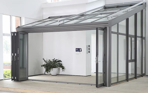 Heavy Duty Glass Commercial <strong>Doors</strong> Folding Glass <strong>Door</strong> Thermal Breaking Glass Bifold <strong>Doors</strong> - Product Image 3