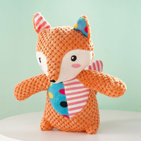 Nouveauté : Jouet à mâcher interactif en peluche douce à carreaux, résistant aux morsures, avec son couineur, pour chiens et chats de taille moyenne à grande – Fournitures pour animaux de compagnie