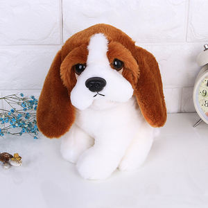 2025 Aanpasbare Bruine Beagle Hond Pluche Speelgoed Super Zachte Main Mesh Zwarte Vlek Lange Oren Echte Vos Met Pp Katoen Vulling - Product Image 5