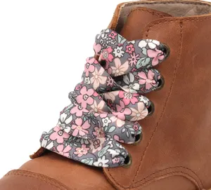 Zapatos vintage personalizados para bebé, fabricante de cordones con estampado floral