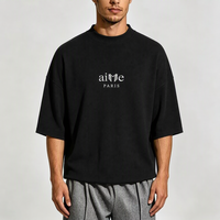 T-shirt personnalisé style preppy avec lettres noires, broderie simple, 100% coton, t-shirt grande taille à manches courtes