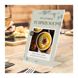 Factory Customized Supermarket A3 A4 A5 Table Sign Poster <b>Acrylic</b> Menu <b>Frame</b> Display Stand Holder - Product Image 2