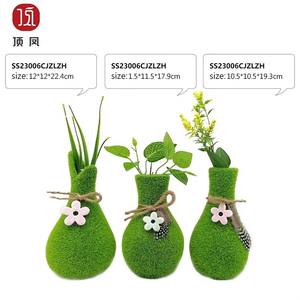 <span class=keywords><strong>Vase</strong></span> sphérique en mousse floquée, design mural simple personnalisé, pour ornement de jardin extérieur - Product Image 4