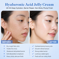 Crème Visage Personnalisée OEM Anti-Âge Hydratante Éclaircissante et Blanchissante au Complexe d'Acide Hyaluronique 4D et Camélia Herbal