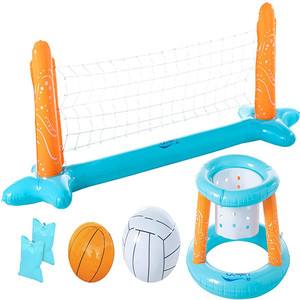 ห่วงบาสเก็ตบอลเป่าลม Swimline Giant Shootball สำหรับเด็กเล่นในสระน้ำ 500 100 คะแนน ดีไซน์สีส้มน้ำเงิน - Product Image 4