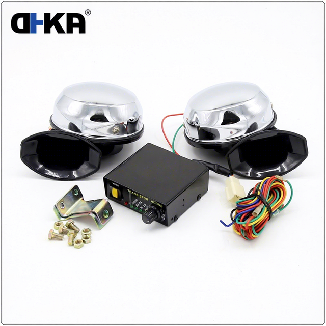 12V 6 8 10 Tones Motorcycle Horn Electric Horn Dual Tone Car Horn With Relay AS069
