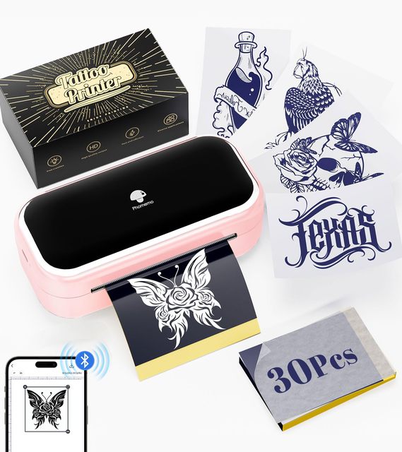 TP31 Mini Tattoo Printer Wireless Thermal Printer Portable Inkless Tattoo Stencil Printer Machine for Professional Tattoo Artist