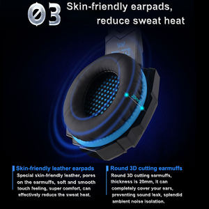 Casque Gamer KOTION G9000 avec Micro et Éclairage LED Rouge - Product Image 4