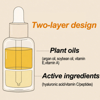 Serum Biphasic Perawatan Kulit Wajah Vitamin C Kolagen Asam Hialuronat Asam Salisilat Anti Penuaan Kerut Pemutih Pengencang