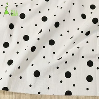 Tissu en coton lavé à pois imprimés haute densité 60S, doux et respirant, pour la confection de robes et de pyjamas pour femmes
